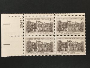 Scott # 1081 Wheatland, MNH Plate Block of 4