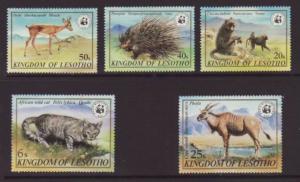 Lesotho Cats 351-355 Mint BIN