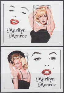 DOMINICA Sc# 1746-7 MNH SOUVENIR SHEETS ONLY of MARILYN MONROE