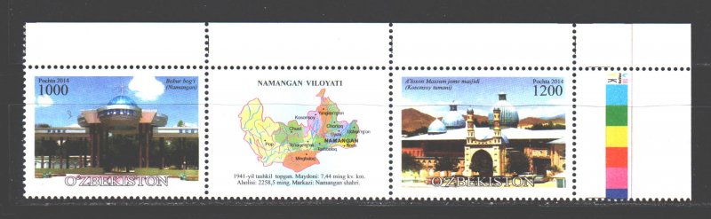 Uzbekistan. 2015. sc 1093-94. Namangan region. MNH.