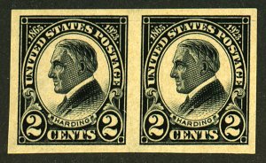 U.S. #611 MINT PAIR OG NH