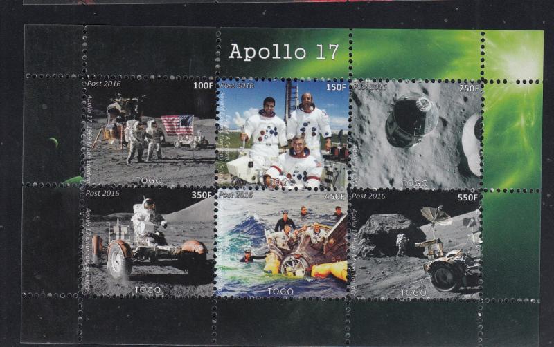 1pcs Space Apollo Moon Landing - Perf  - Private Local issue/ not MNH