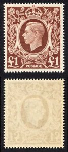 SG478c 1939 One Pound Brown U/M