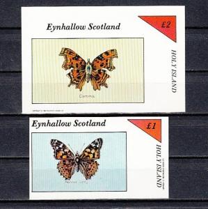 Eynhallow, 1982 issue. Comma & Painted Lady Butterflies, 2 s/sheets. E5. ^