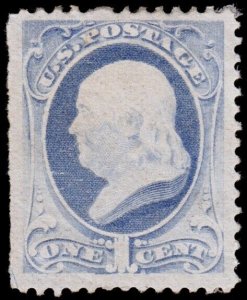 United States Scott 145 (1870) Mint H OG G, CV $650.00 C