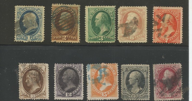 # 156-166, Used Fine, small faults. CV $ 948.00