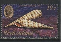 1974 Cook Islands - Sc 390 - used VF - 1 single - Sea shells