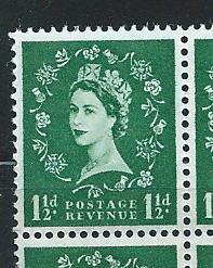 Great Britain 319 1955-7 1 1/2d Elizabeth single MNH