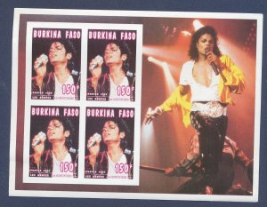 BURKINA FASO - Scott 1055 - MNH imperf S/S - Michael Jackson - 1996