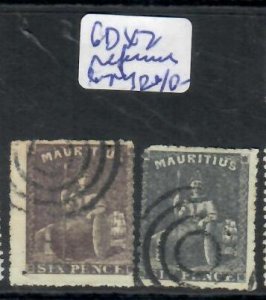 MAURITIUS 2 EARLY FORGERIES FOR  REFERENCE ONLY     P0829H