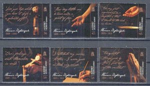 Alderney 377-382 MNH Florence Nightingale Nurse Hands ZAYIX 1223M0118M
