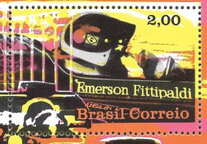 Doyle's_Stamps: 1972 Brazilian Car Racing Souvenir Sheet, cv $8.50   (L34)