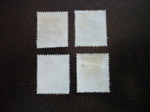 Stamps - Hong Kong - Scott# 159b,161b,162,163b - Used Partial Set of 4 Stamps