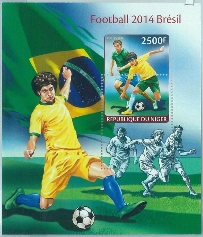 1565 - NIGER, ERROR, 2014 MISSPERF SHEET: Brazil Soccer, Football