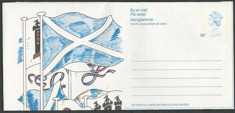 Great Britain-Scotland  Edinburgh Festival Aerogramme 1984 (1) Mint