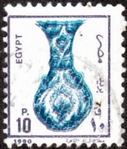 Egypt 1278 - Used - 10p Double-handled Flask (1985)