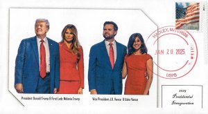 Donald Trump Inauguration Cover - Wally Jr Cachet Vance - Hadley, MA - 5 made