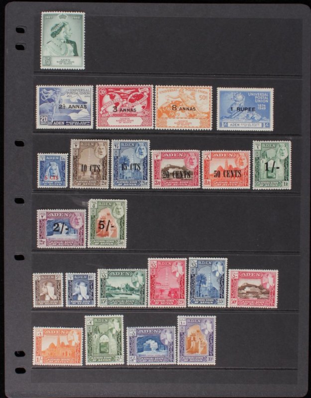 ADEN - Seiyun1948-64 MNH** Collection. SG cat £109. (26) 