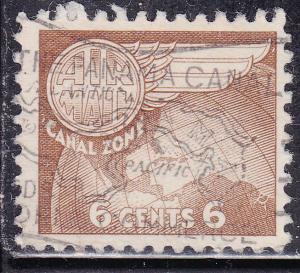 Canal Zone C22 USED 1951 Globe and Wing