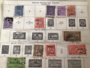 India states stamps mixed mounted mint or used on folded page  Ref A 9995