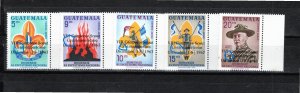 Guatemala 1967 MNH Sc C376-80 Broken C variety