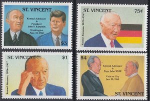 ST VINCENT Sc # 1750-1,5,8 MNH PART SET of KONRAD ADENAUER ONLY, with OTHERS