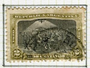 ARGENTINA;   1910 Centenary issue fine used 2c. value