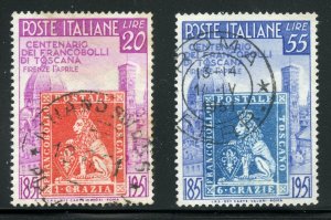Italy Scott 568-69  Centenary Of Tuscany Stamps VF Used