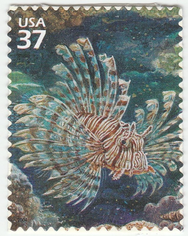 US 3831h Pacific Coral Reef Lionfish 37c single MNH 2004