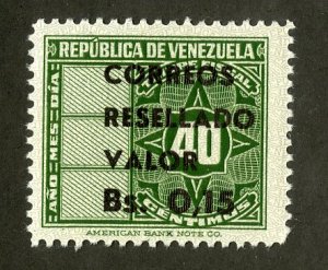 VENEZUELA 879 MNH BIN .30 NUMERICAL