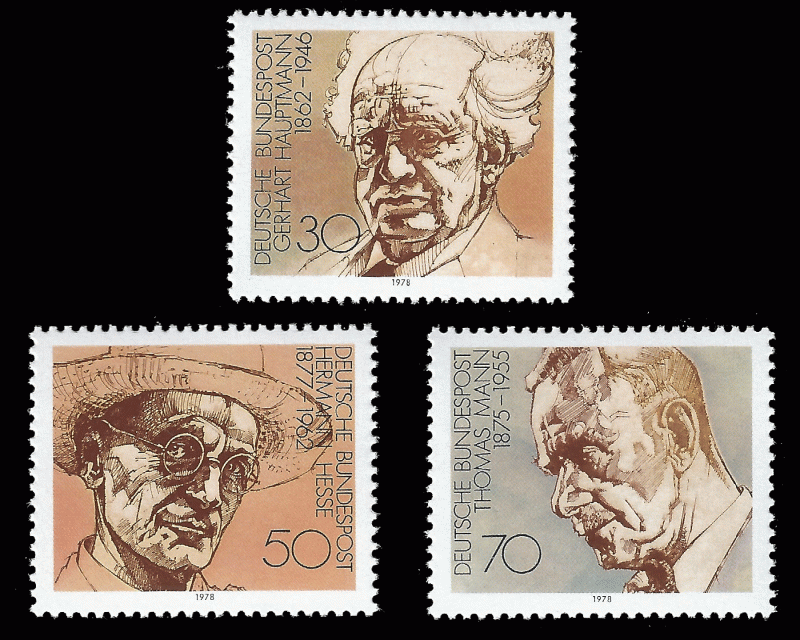 Germany FRG 1978 Sc 1267 a-c ** Nobel authors