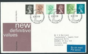 GB QEII 1980 Machins FDC x996, 943, 945, 951, 953, 1023 VFU