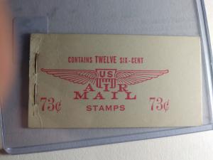 SCOTT # BKC4  SIX CENT AIR MAIL BOOKLET CONTAINS 12  6 CENT AIR MAIL STAMPS