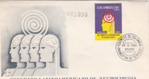 Colombia # C519, Neurosurgeons Conference, First Day Cover