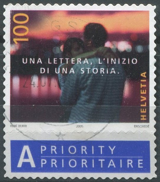 Switzerland Sc#1198c Used, 100c multi, Greetings Stamps 2005 (2005)
