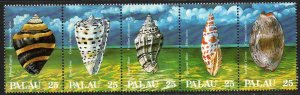 Palau Sc #191-195 MNH strip of 5