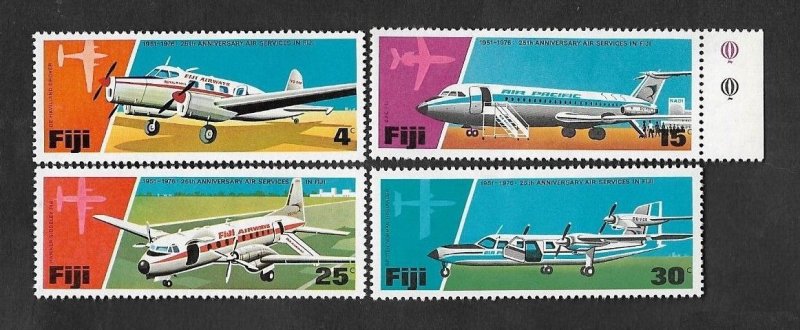 SE)1976 FIJI, 25TH ANNIVERSARY OF AIR SERVICE IN FIJI, AIRPORT, MINT AIRCRAFT S