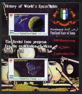 PUNTLAND - 2011 - Soviet Moon Programme #4 - Perf 2v Sheet - Mint Never Hinged