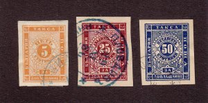 Bulgaria Scott #J4-J6 Used