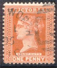 Victoria sc#169 1890 QV 1p Orange-brown used