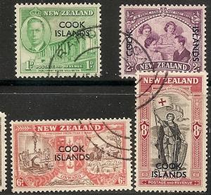 Cook Isls. 127-30 Used 1946 Peace (Victory) Issue