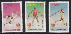 Kenya # 458-461, Seoul Summer Olympics, NH, 1/2 Cat.