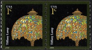 SC#3758A 1¢ Tiffany Lamp Coil Pair (2008) MNH
