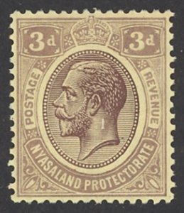 Nyasaland Protectorate Sc# 16 MH 1913-1919 3p King George V