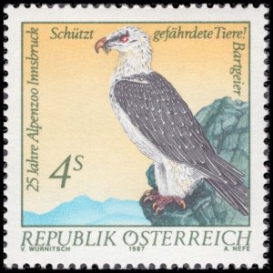 Austria 1987 Sc 1411 Bearded Vulture Bird