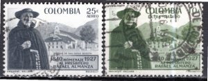 Colombia; 1958: Sc. # C313-C314: Used Cpl. Set