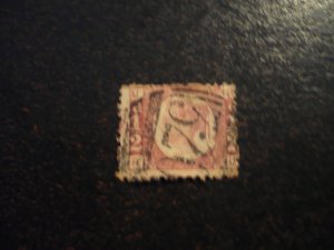 Stamps - Great Britain - Scott# 58 - Used Set of 1 Stamp - Plate 19