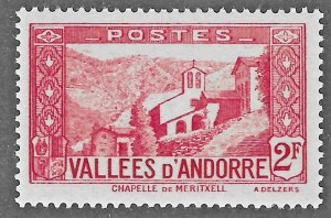 Andorra (French) (1940) - Scott # 56a,   MH