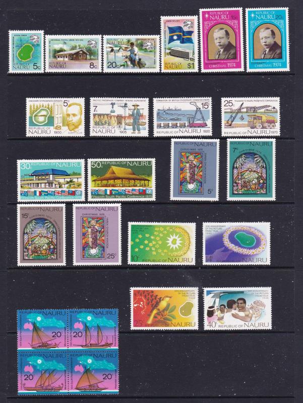 Nauru a small MH lot with sets