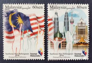 MALAYSIA 2018 National Day Set of 2V MNH